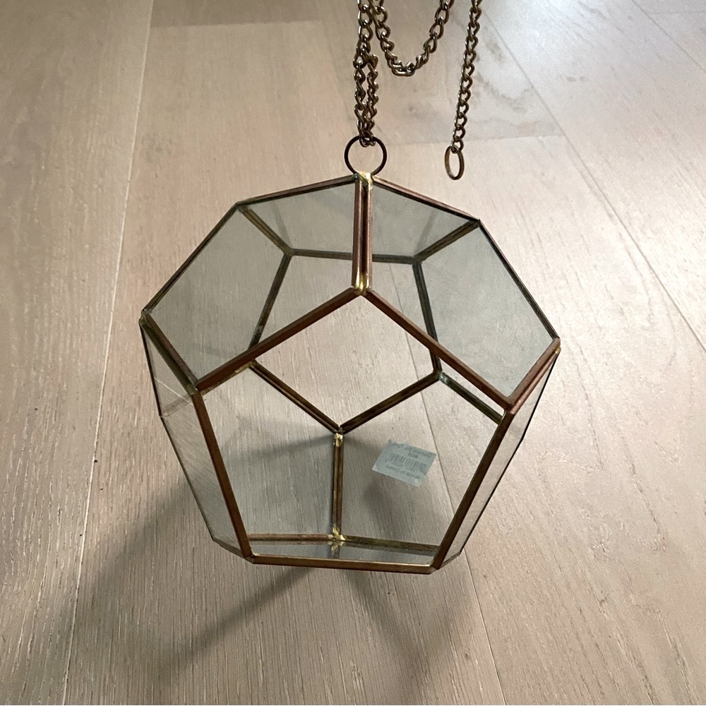 Glass Geometric Sphere Prism Terrarium